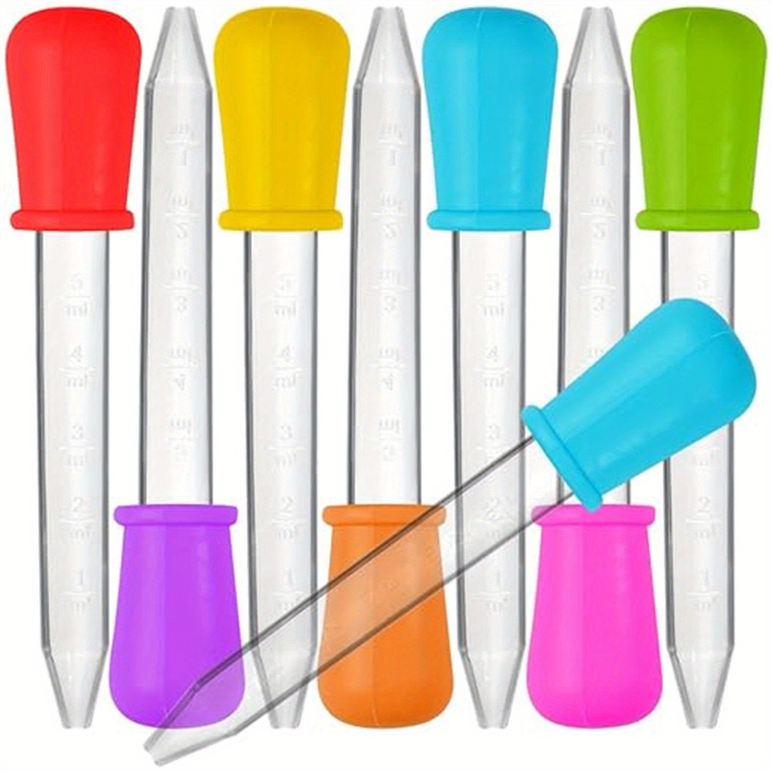 Lab Pipette Tip - 8개 실리콘 및 플라스틱 액체 드로퍼,