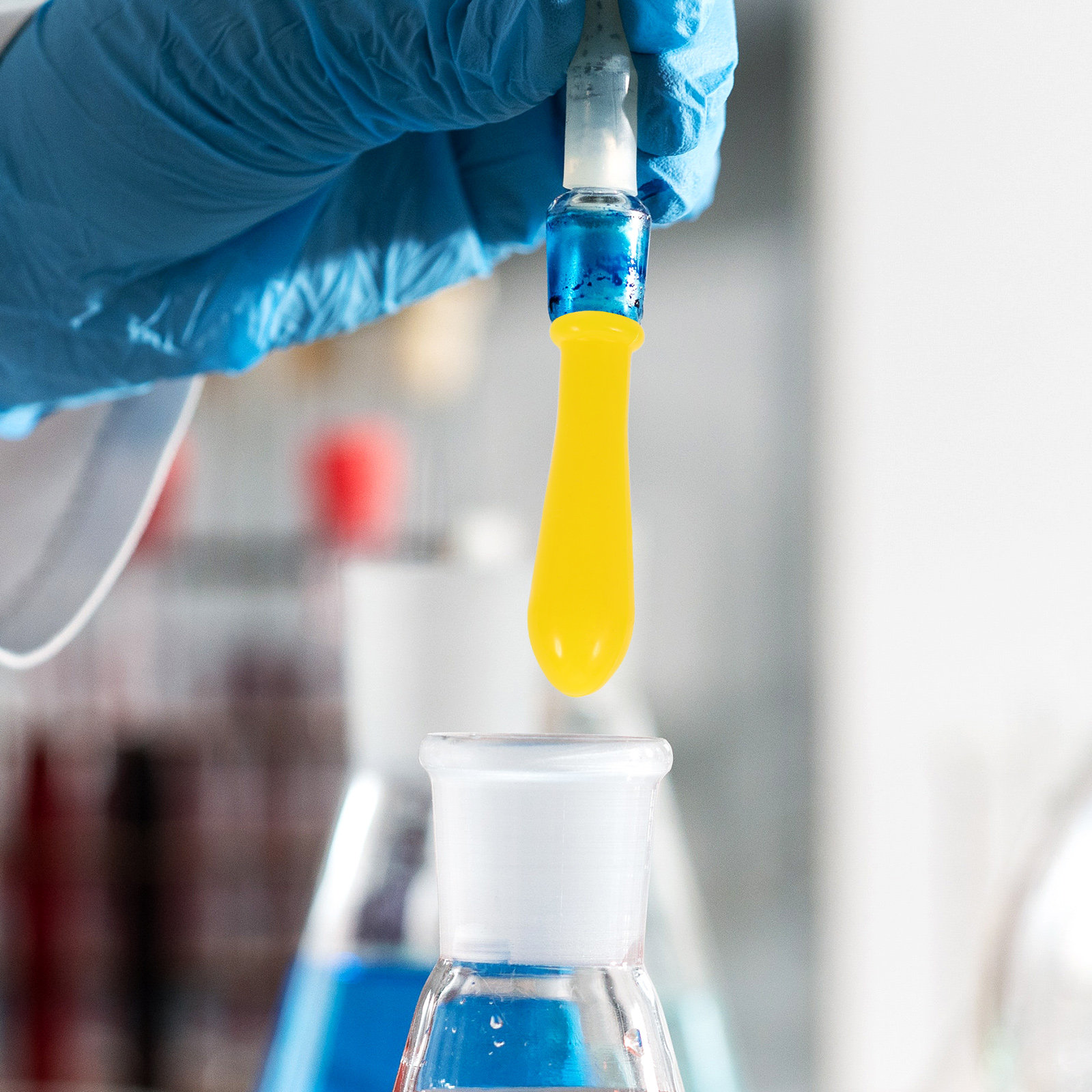 Lab Pipette Tip - 실험실용 실리콘 드로퍼 팁 5개, 그라데이션